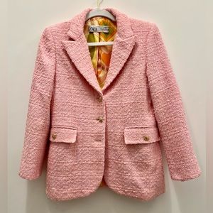 Zara Women’s Faux Tweed Blazer